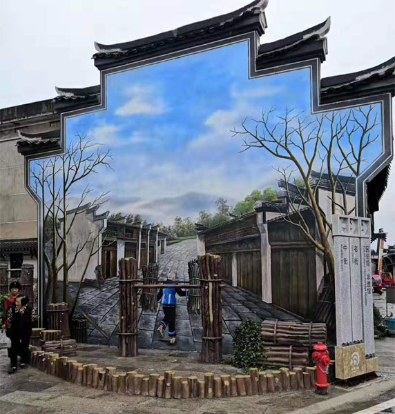 復古墻繪圖片大全