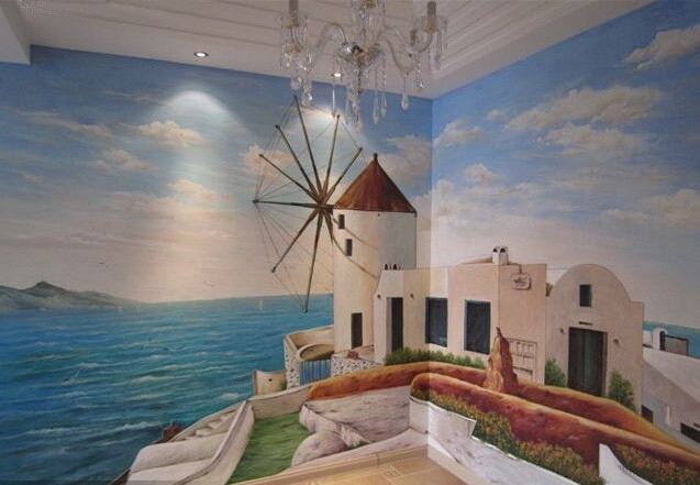 屋頂奇幻臥式很好看，墻繪該如何打造呢？